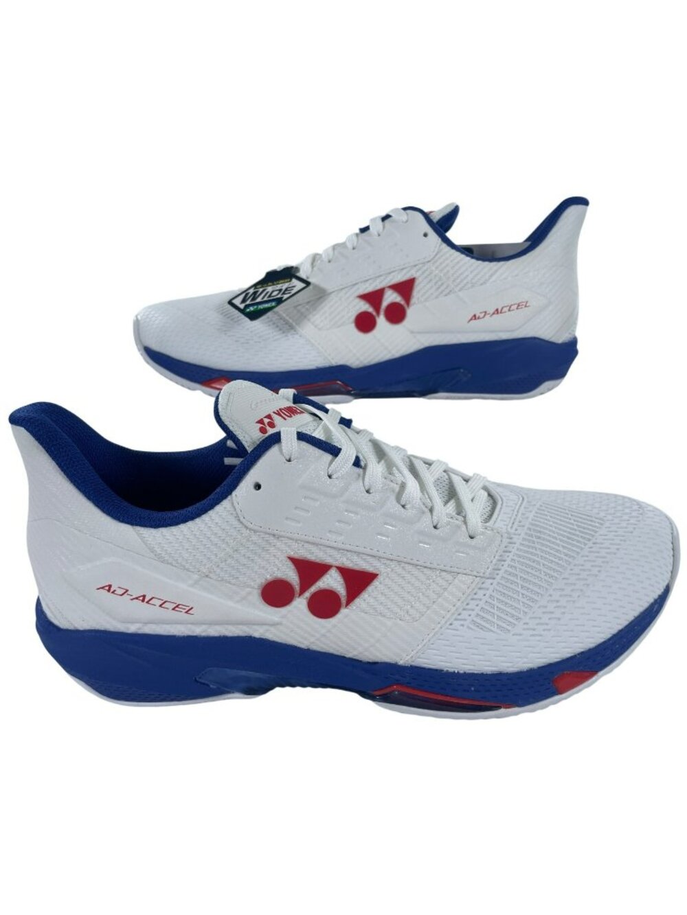 Yonex Power Cushion Ad-Accel Tennis Shoes White Purple Men's Sz 10.5 WIDE NEW